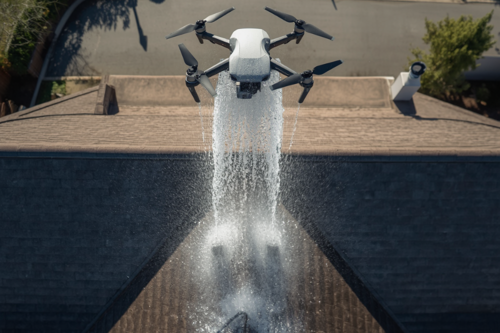 drone power washing